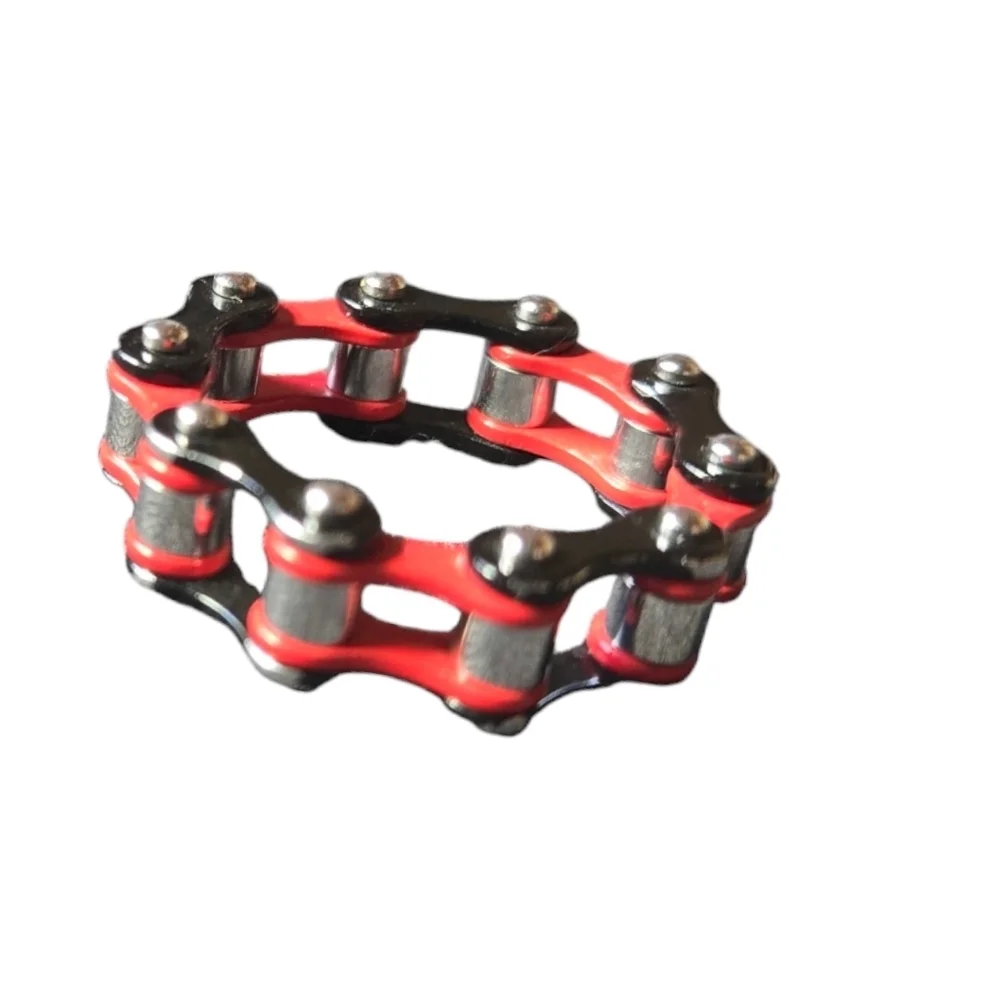 Stainless Steel Chain Ring, fidget sise 10